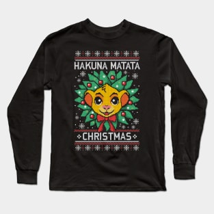 Hakuna matata ugly christmas sweater Long Sleeve T-Shirt